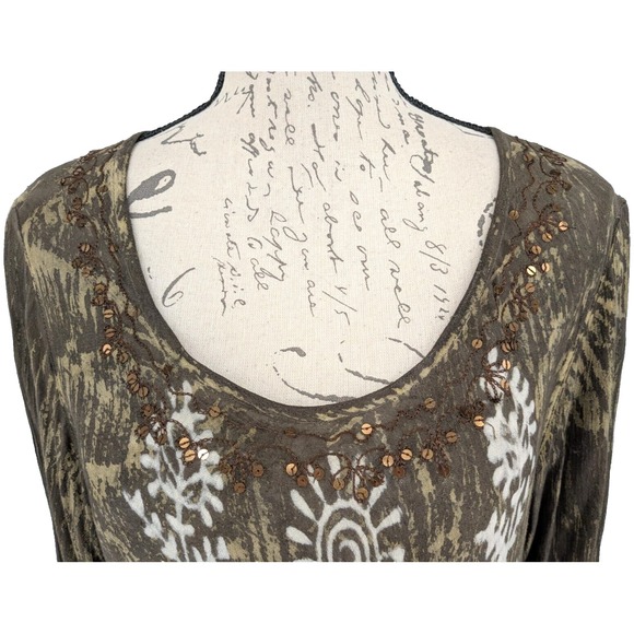 Indian Boutique Dress One Size Midi Olive White Semi Sheer A Line Festival Nice - Picture 5 of 11